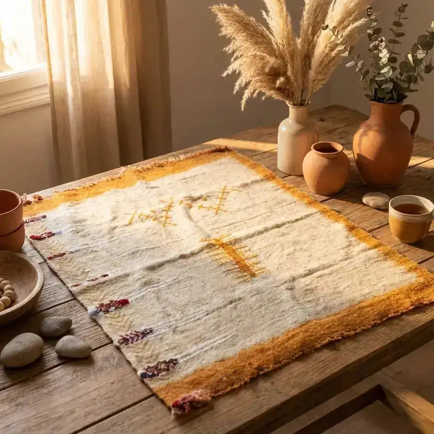 ADGHAR “Tazrzit” – Pièce Décorative Murale, Fait Main par Fatima dans l’Atlas RUGATLAS