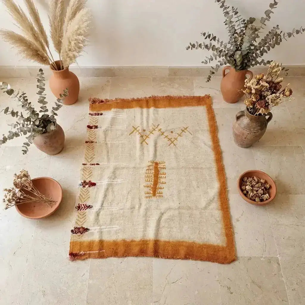 Tapis Mural Berbère "Tazrzit" – Décoration Artisanale Amazigh Fait Main | Rugatlas RUGATLAS