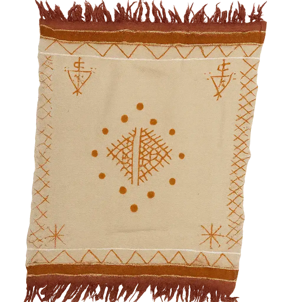 Tapis Mural Berbère "Tazrzit" – Décoration Artisanale Amazigh Fait Main | Rugatlas RUGATLAS