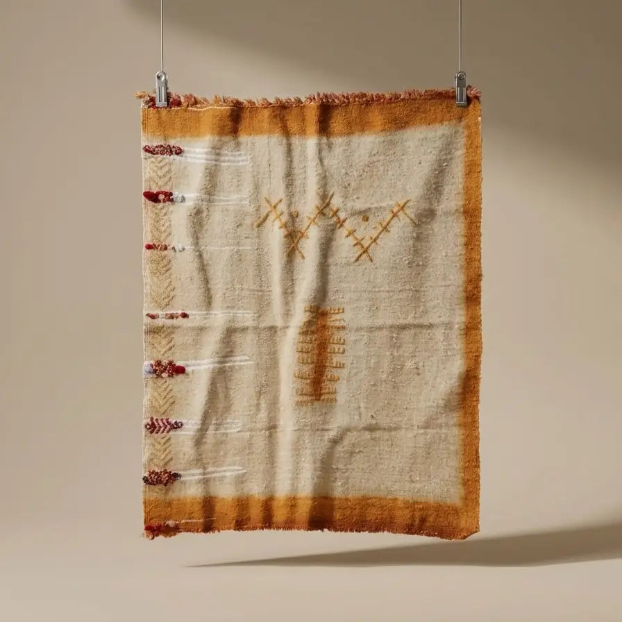 ADGHAR “Tazrzit” – Pièce Décorative Murale, Fait Main par Fatima dans l’Atlas RUGATLAS