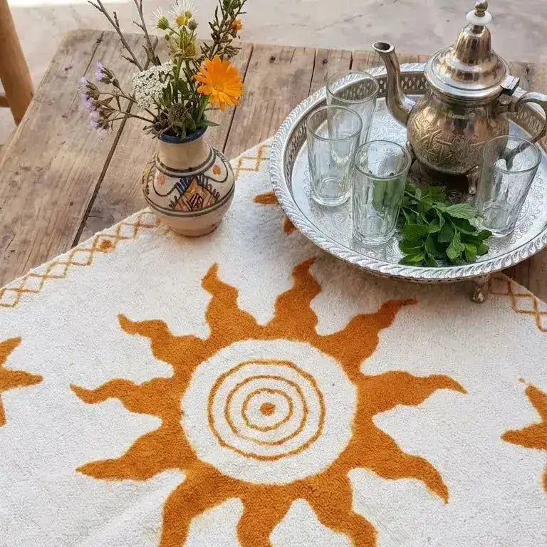 Tenture Murale Berbère "Tafukt" – Tissage Soleil Amazigh Fait Main | Rugatlas RUGATLAS